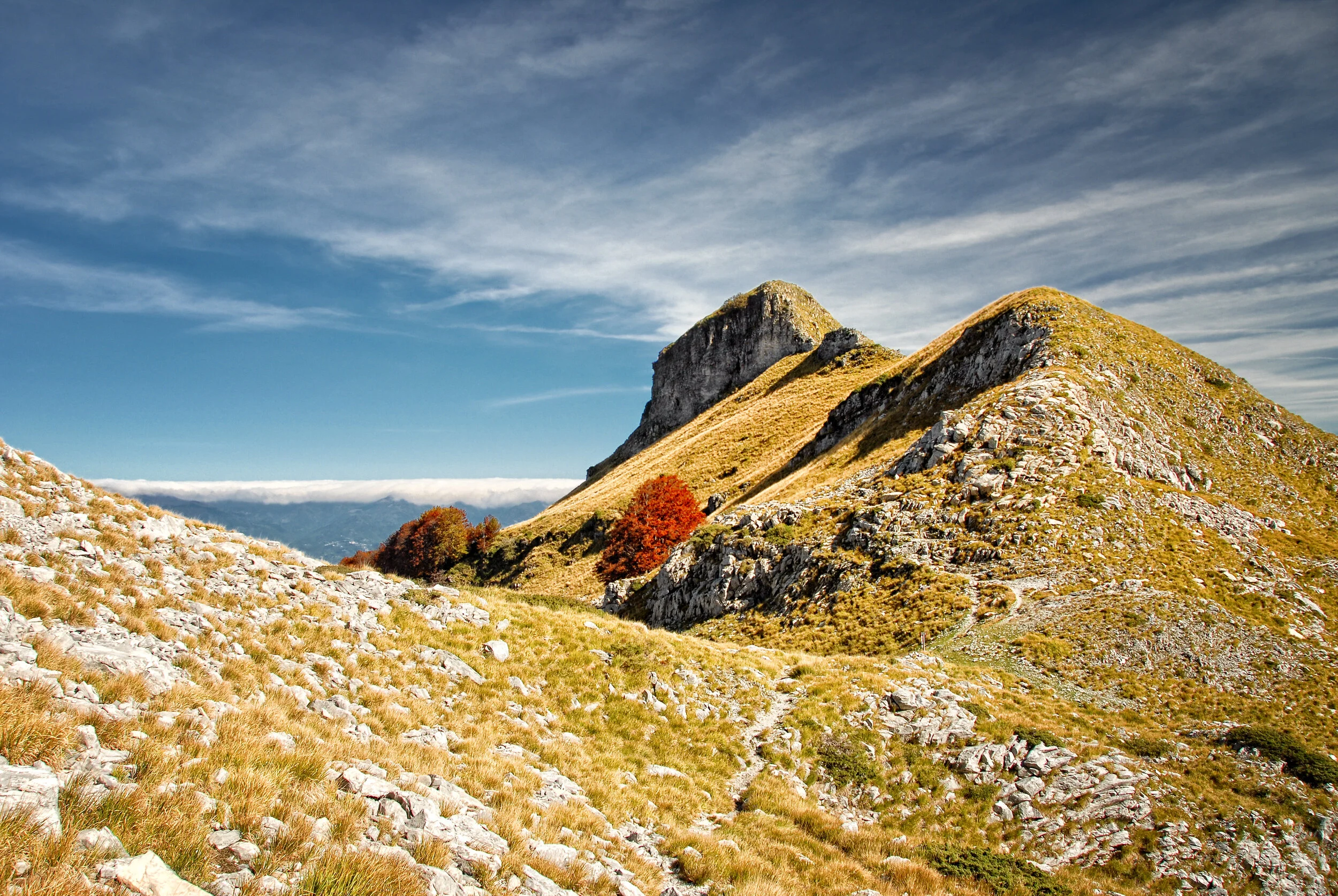 Ein Blick zurück - Pania secca, Italien