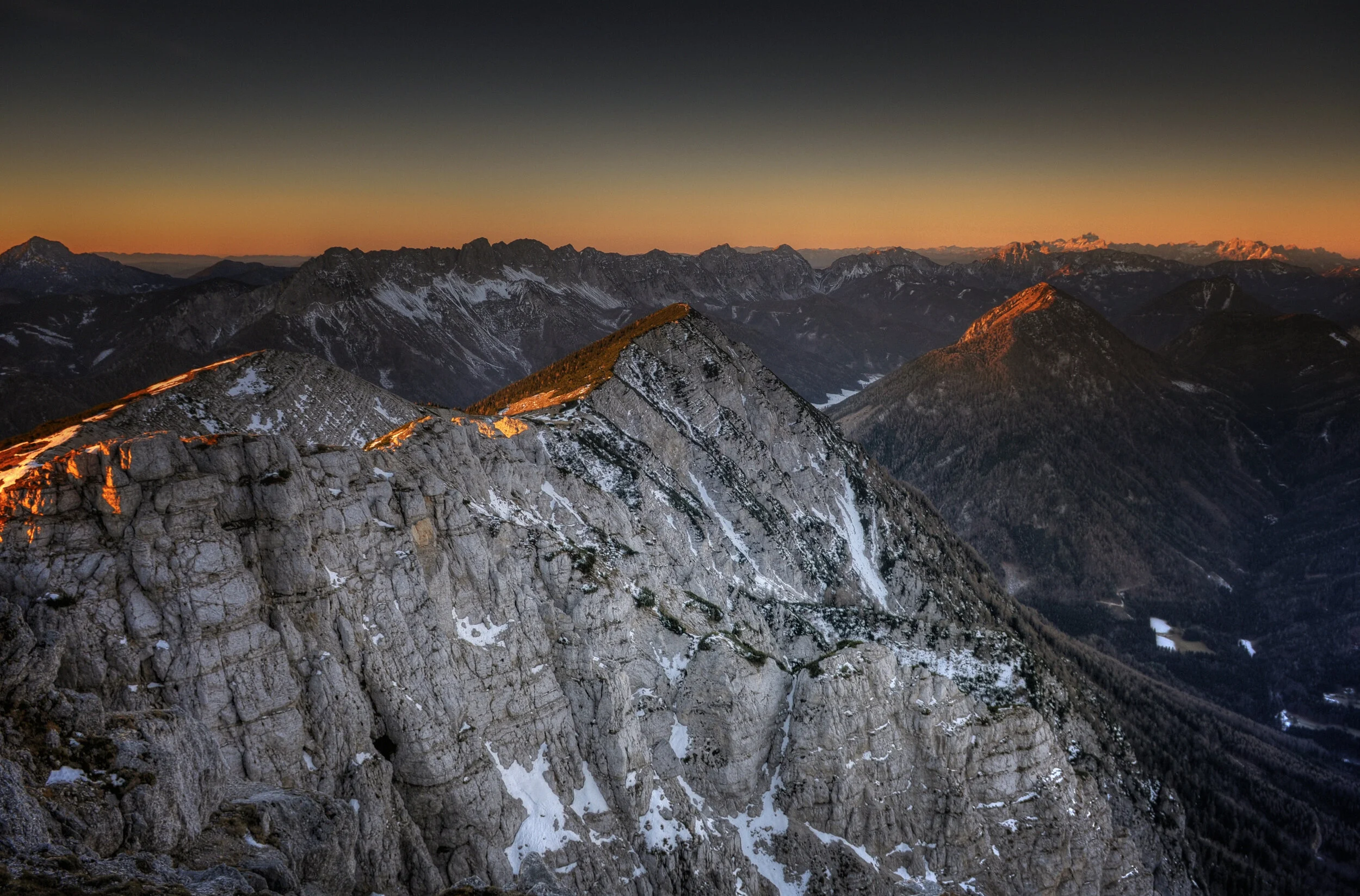 Wintermorgen in den Karawanken