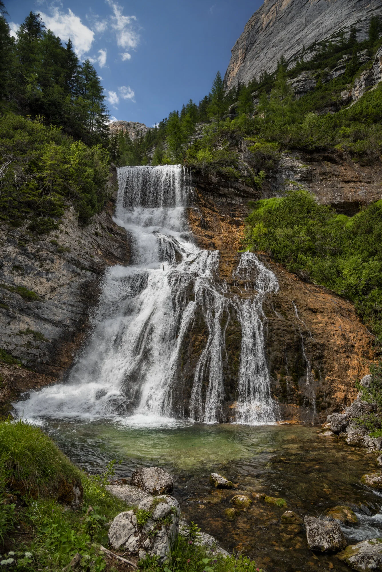 Klettersteig hinterm Wasservorhang
