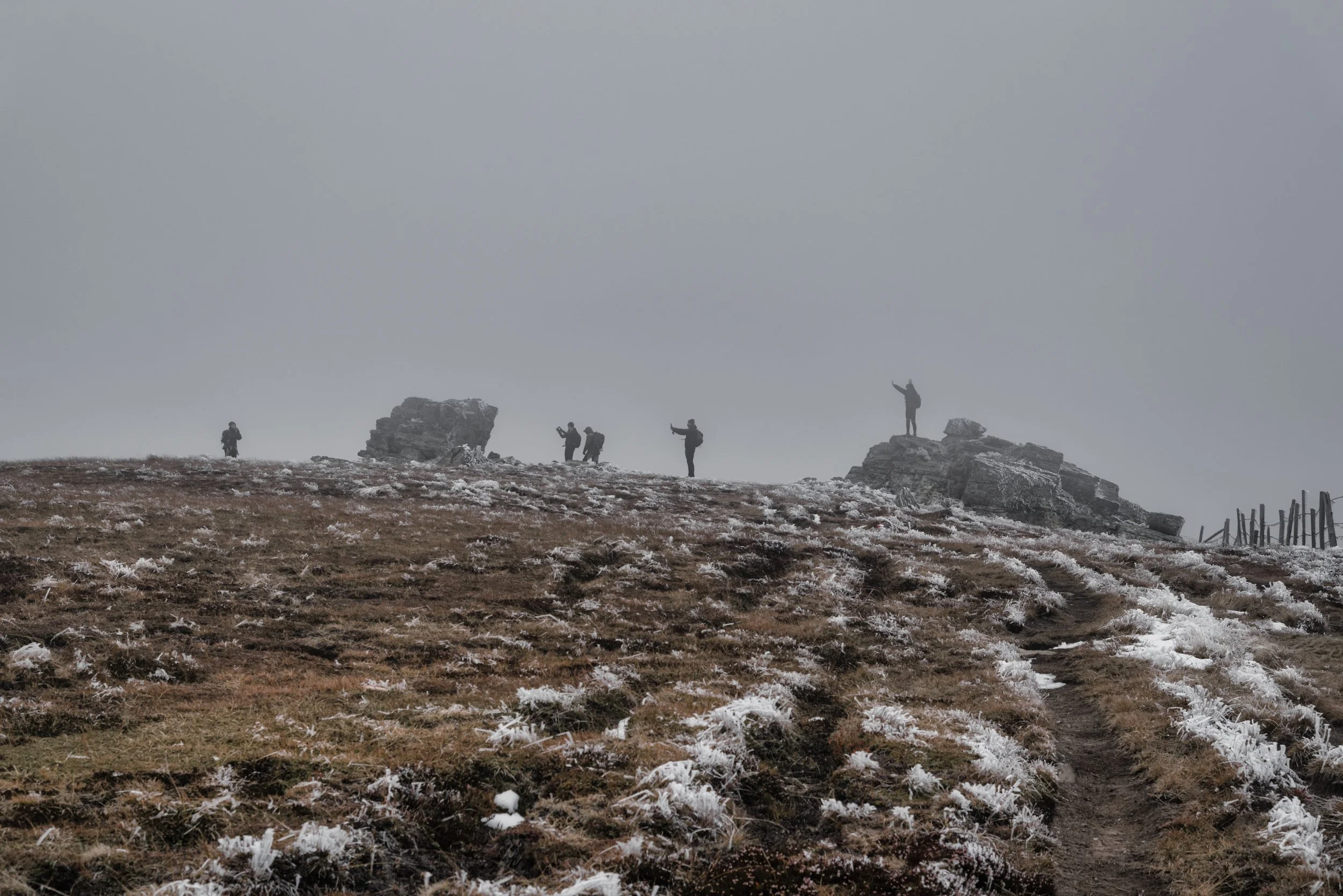 Kann mich bitte endlich wer knipsen, sprach das Fräulein in den Wind