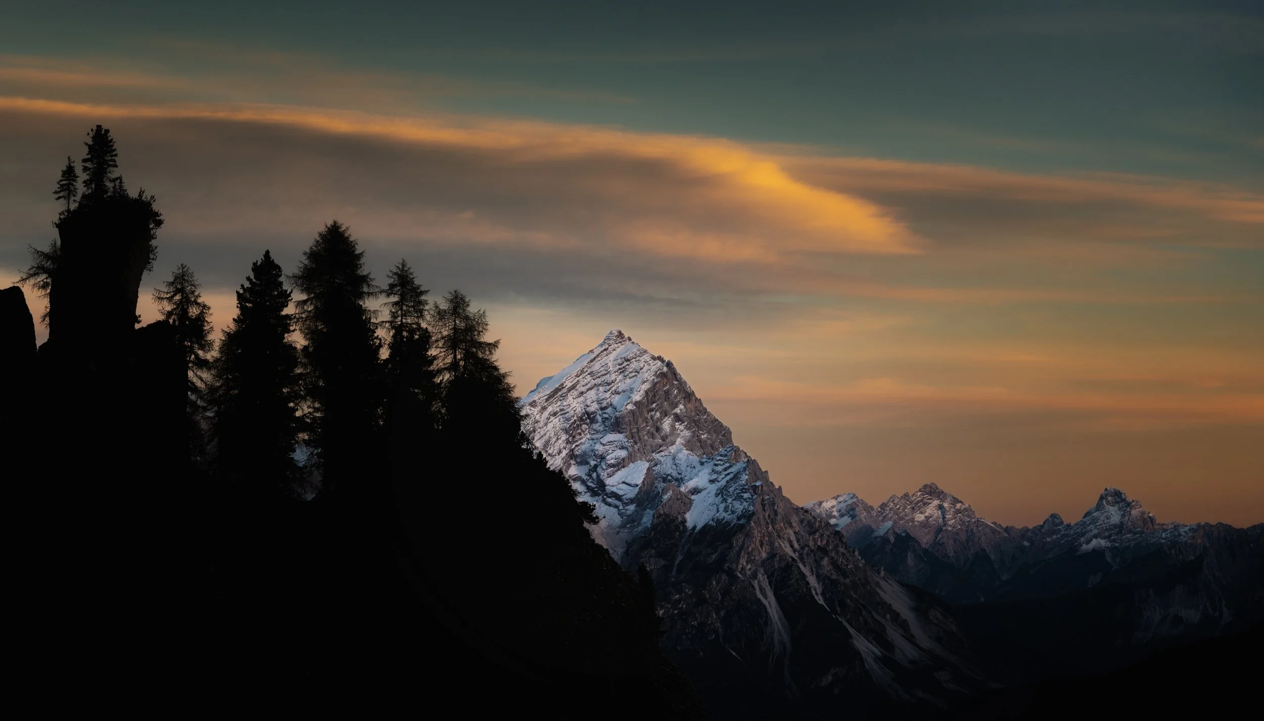 Im letzten Licht: Antelao 3264m