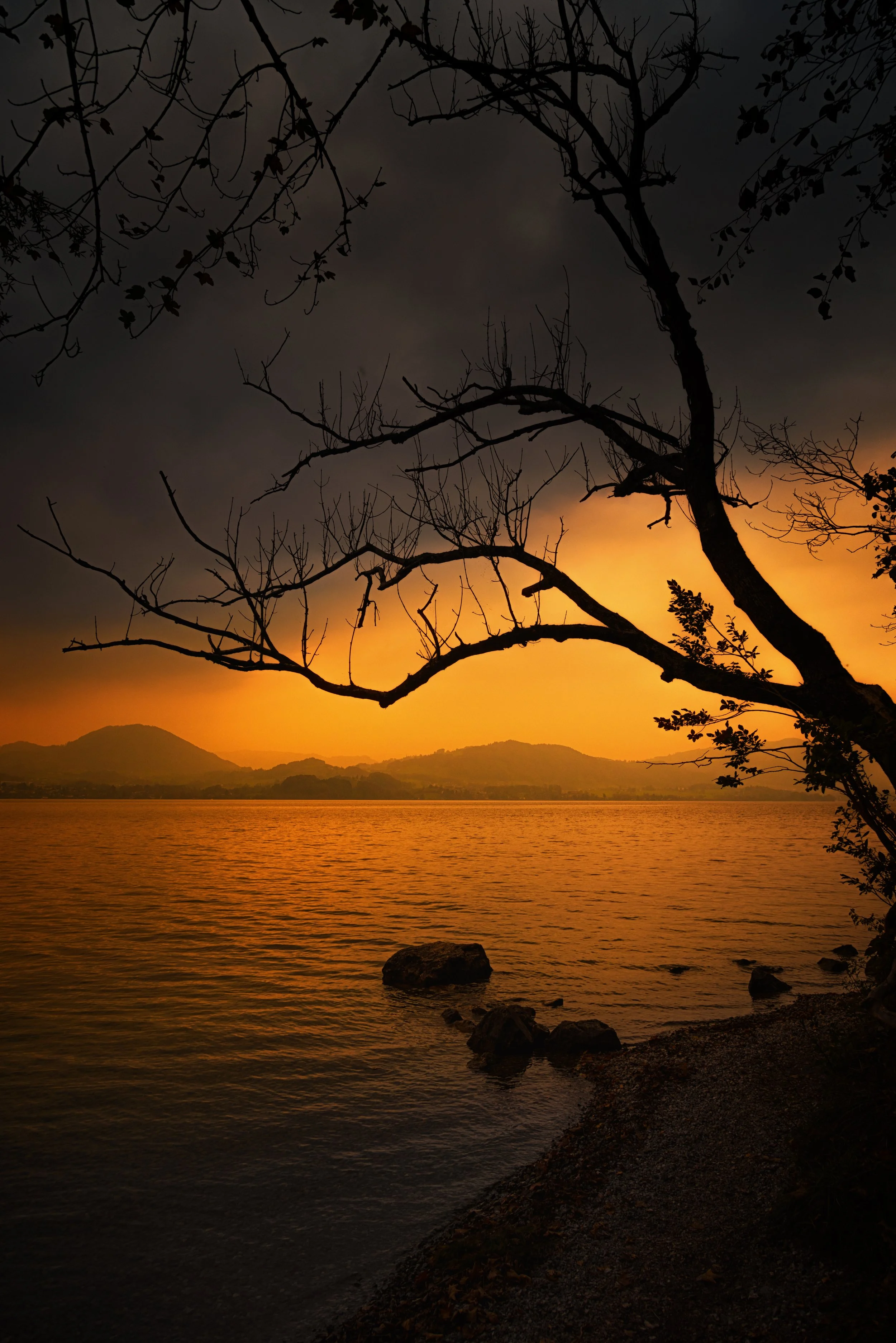Traunsee - Nachglühen nach dem Abstieg vom Traunstein