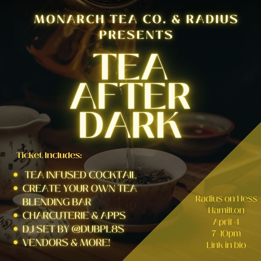 ⭐️💫🍃T E A A F T E R D A R K!💫🍃🌙

Join us next Thursday April 4th from 7-10pm at @radiusdining for a tea event like no other!

$48 ticket includes:

⭐️ Limited edition tea infused cocktail or mocktail
⭐️ Tea blending bar to make your own loose le