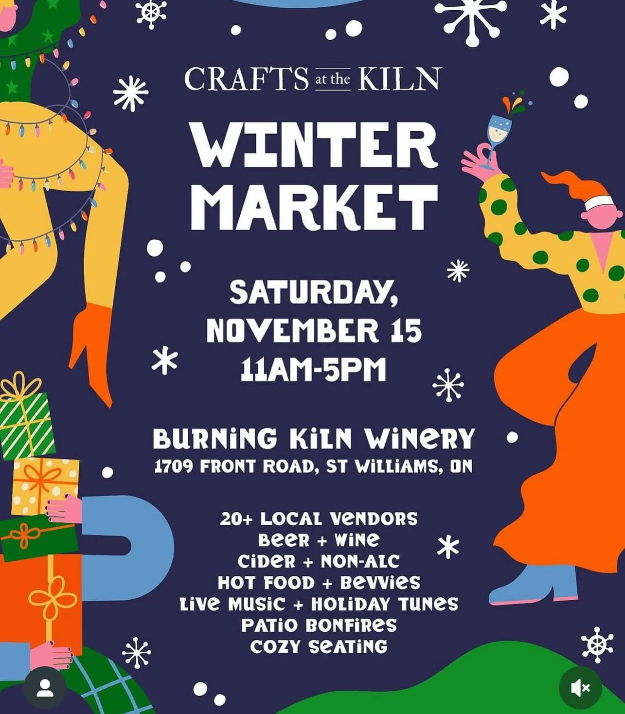 So excited for @craftsatthekiln at @burningkilnwine  in Norfolk County! 🎉☕️

We&rsquo;ll be sampling hot tea from our holiday line all day long. Explore dozens of local vendors, sip on wine from @burningkilnwine , enjoy fresh country air and live mu