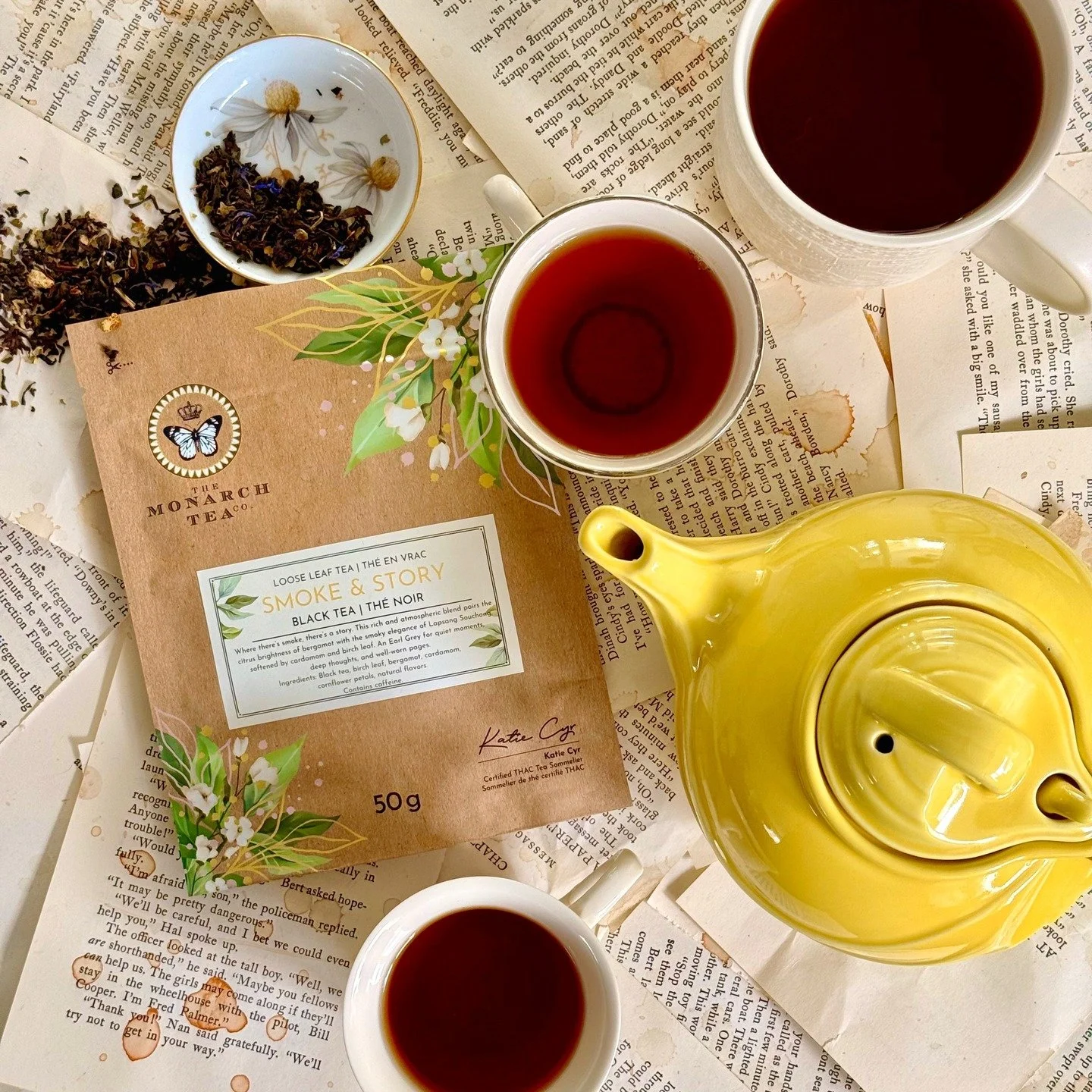 💛Warming up this Monday afternoon with a smoky and uplifting cup of Smoke &amp; Story.

So excited to be sampling this and other literary themed blends this Friday at our sold out @festofauthors -Toronto Festival of Authors- Ever After Romance Fest!