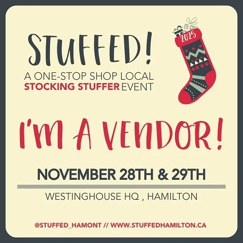 Can&rsquo;t wait for this  year&rsquo;s STUFFED on Friday Nov 28 &amp; Saturday Nov 29🌲🎁❤️

Come see us at @stuffed_hamont for an incredible market filled with dozens of amazing stocking stuffer themed vendors! We will be sampling our holiday line 