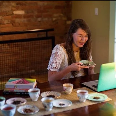 Virtual Tea Time!

We love offering our virtual tea tasting workshops worldwide.

I've even had a very early morning one where our virtual talk started at 2am EST for corporate guests enjoying their afternoon in Peth, Australia! I needed a few cups o