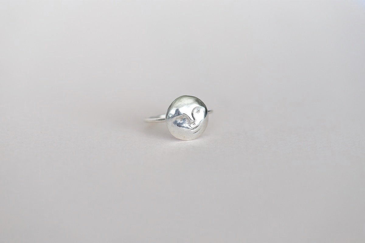 Full Moon 'Leif' Ring, Silver