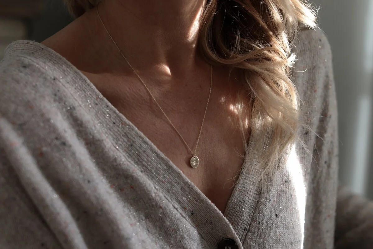 Into The Light Disc Necklace 18KT YGP