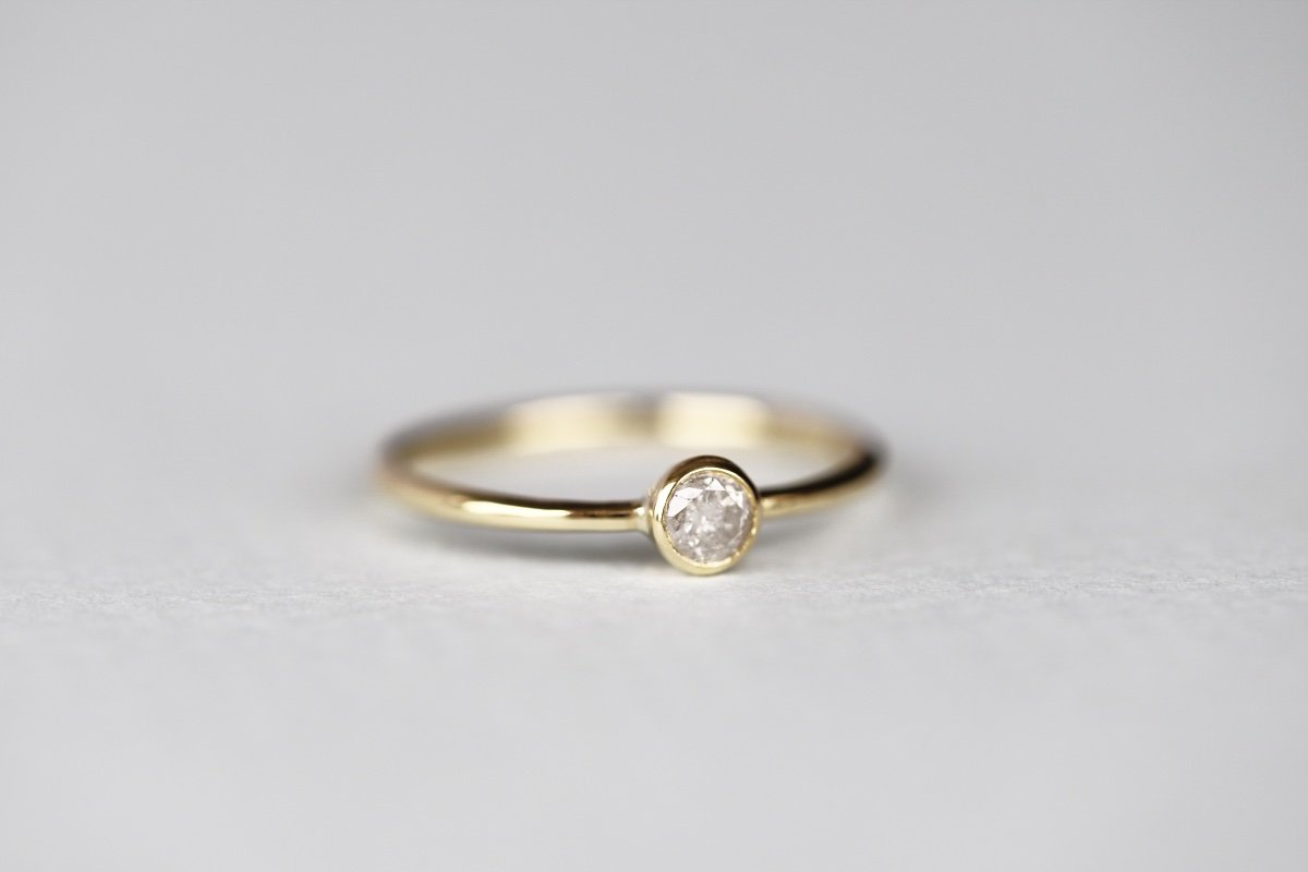 Salt and Pepper Diamond RIng — Only Through Shadows