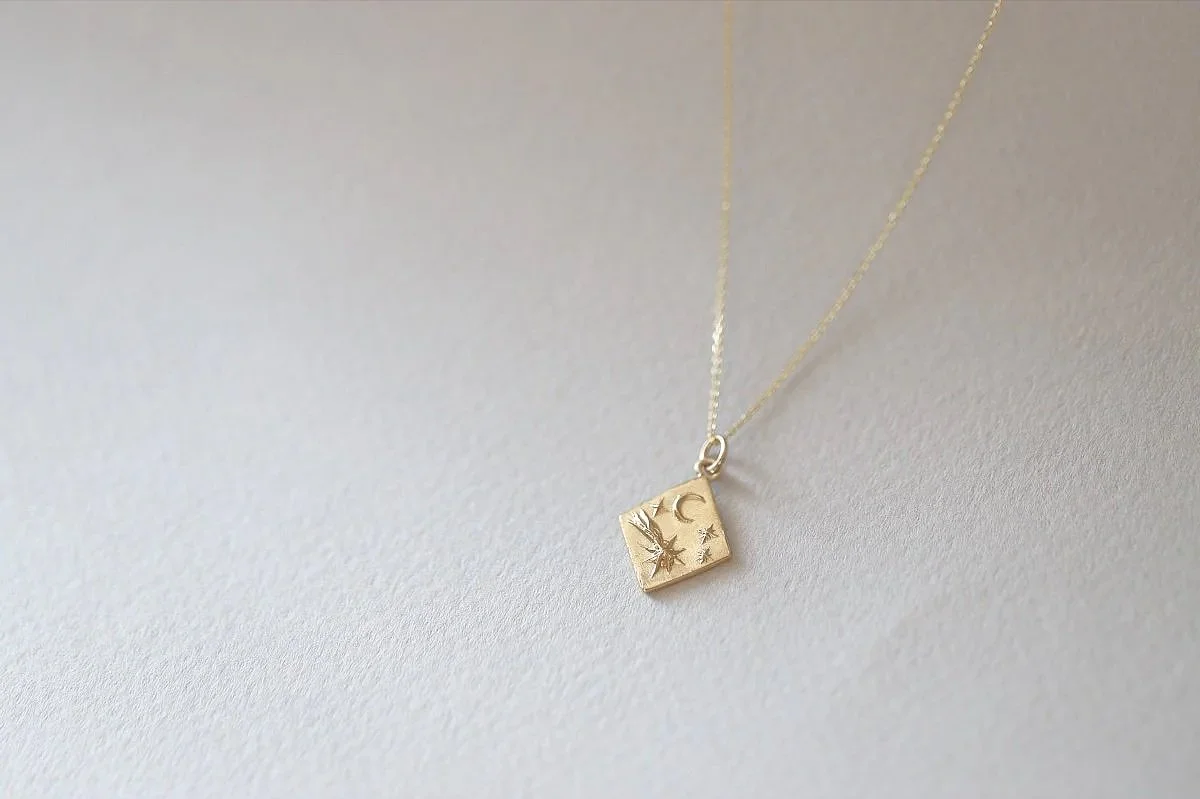 Nocturne ~ Shooting Star pendant, Gold