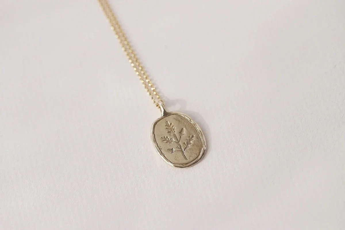 Autumn Equinox ~ Ancient Oak talisman Mabon necklace, Bronze