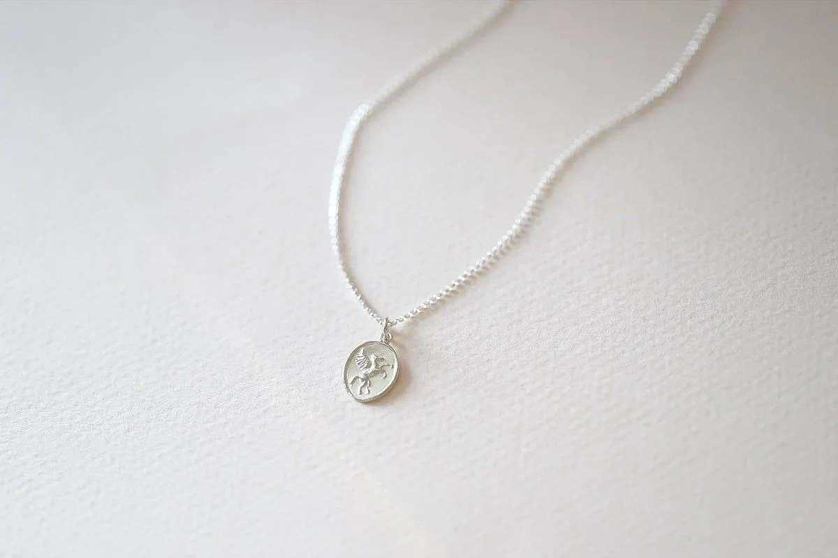 Nocturne ~ Pegasus pendant, Silver