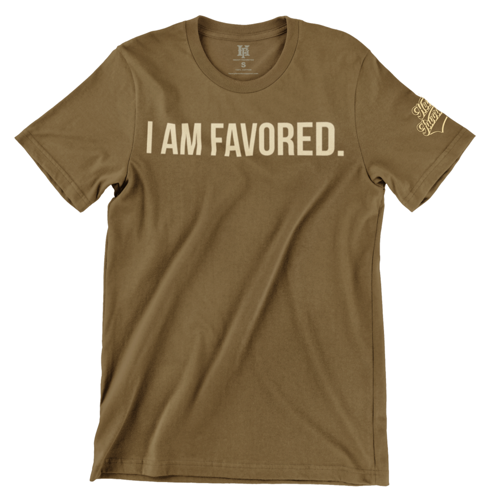 I AM FAVORED BROWN/TAN t-shirt