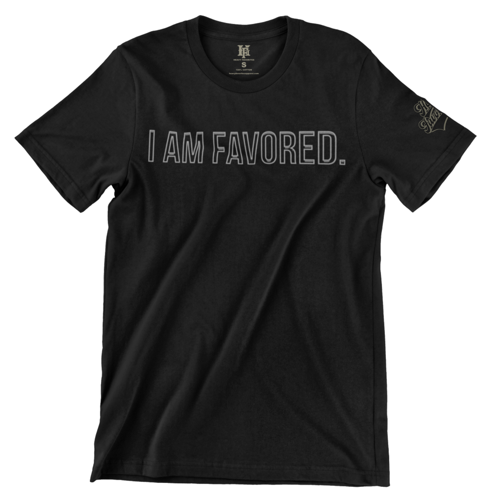 i am favored black 3d shirt.png