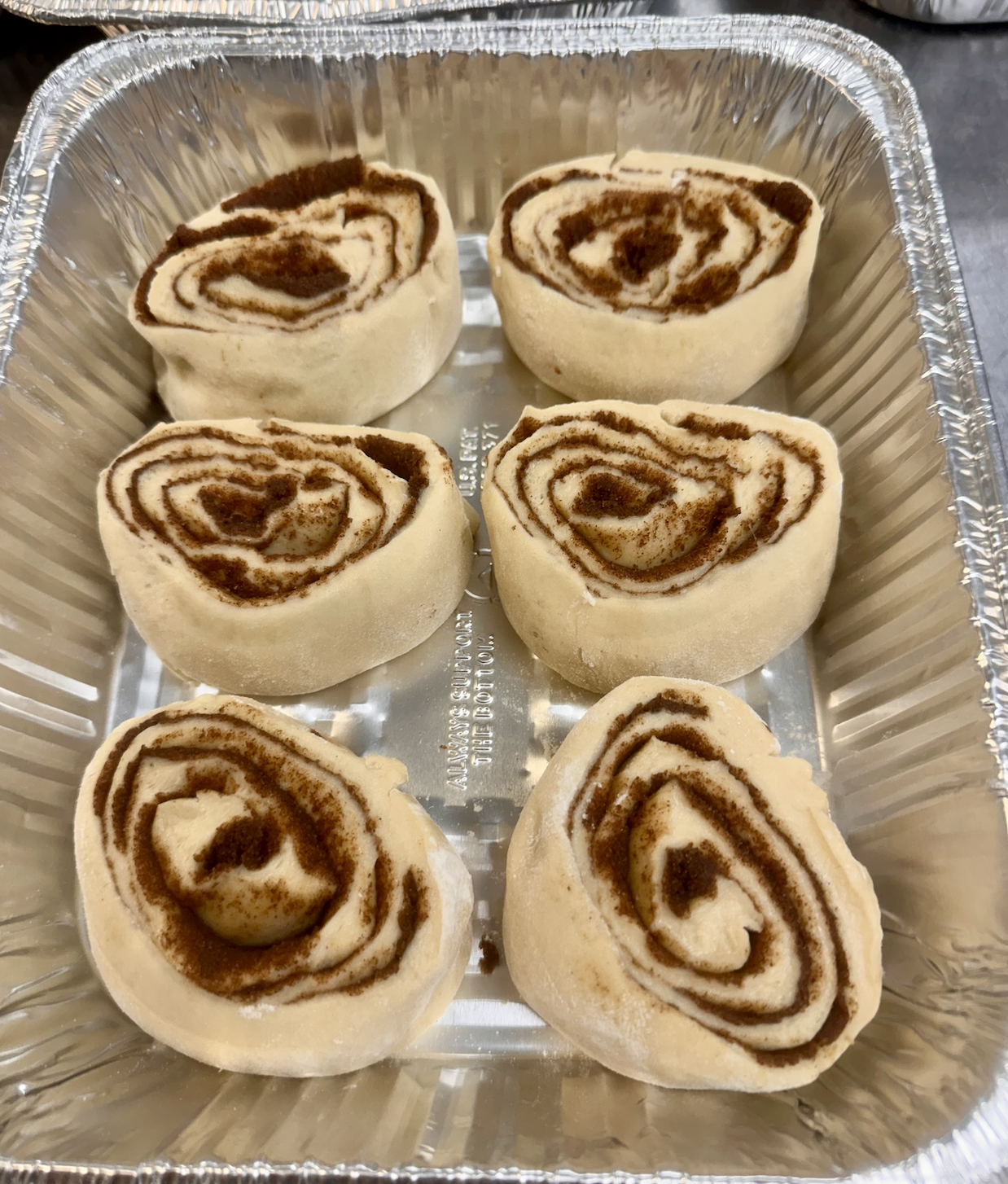 6 take and bake Cinnamon Rolls