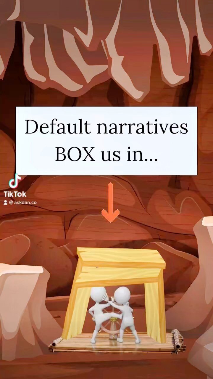 We use stories to help us make sense of the world. "Default narratives" are the familiar scripts we lean on when someone questions the validity of our story. In a way, they act as the first line of defense for the status quo. WHAT IF we ref