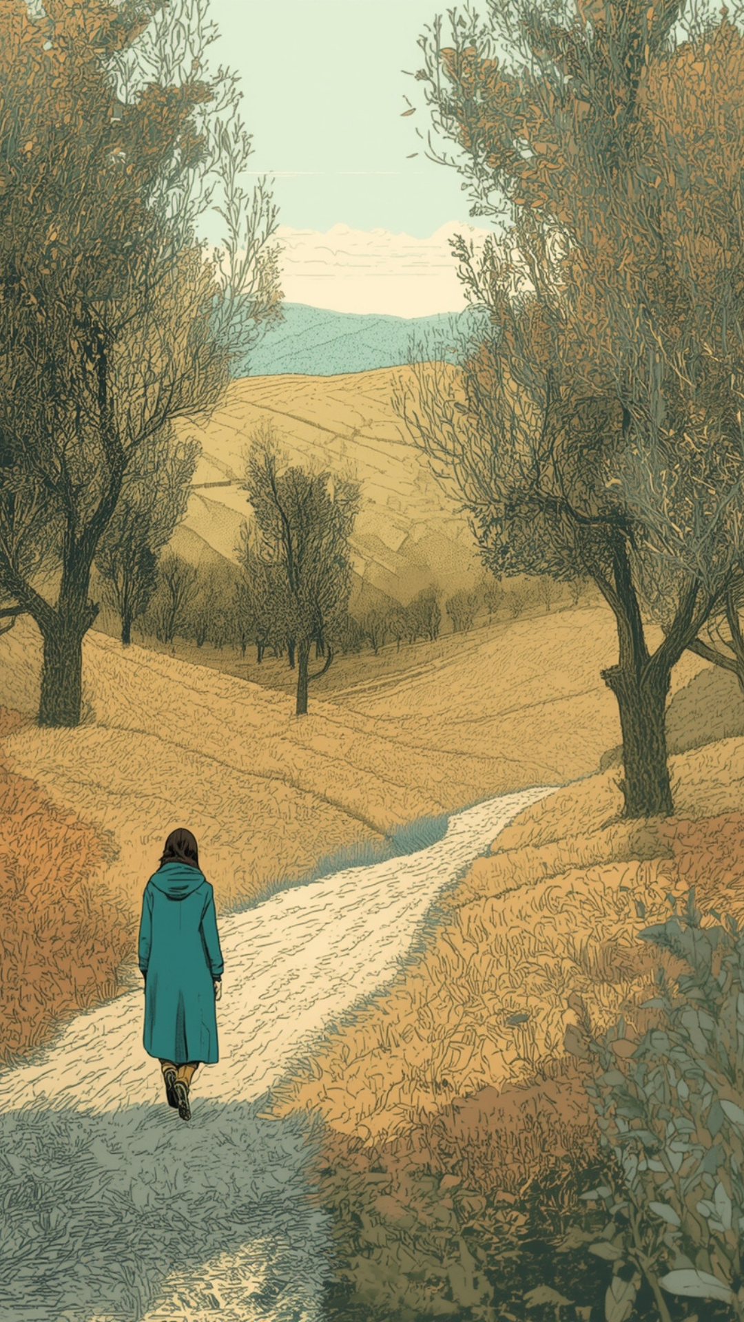 Olive Grove in Morning Light