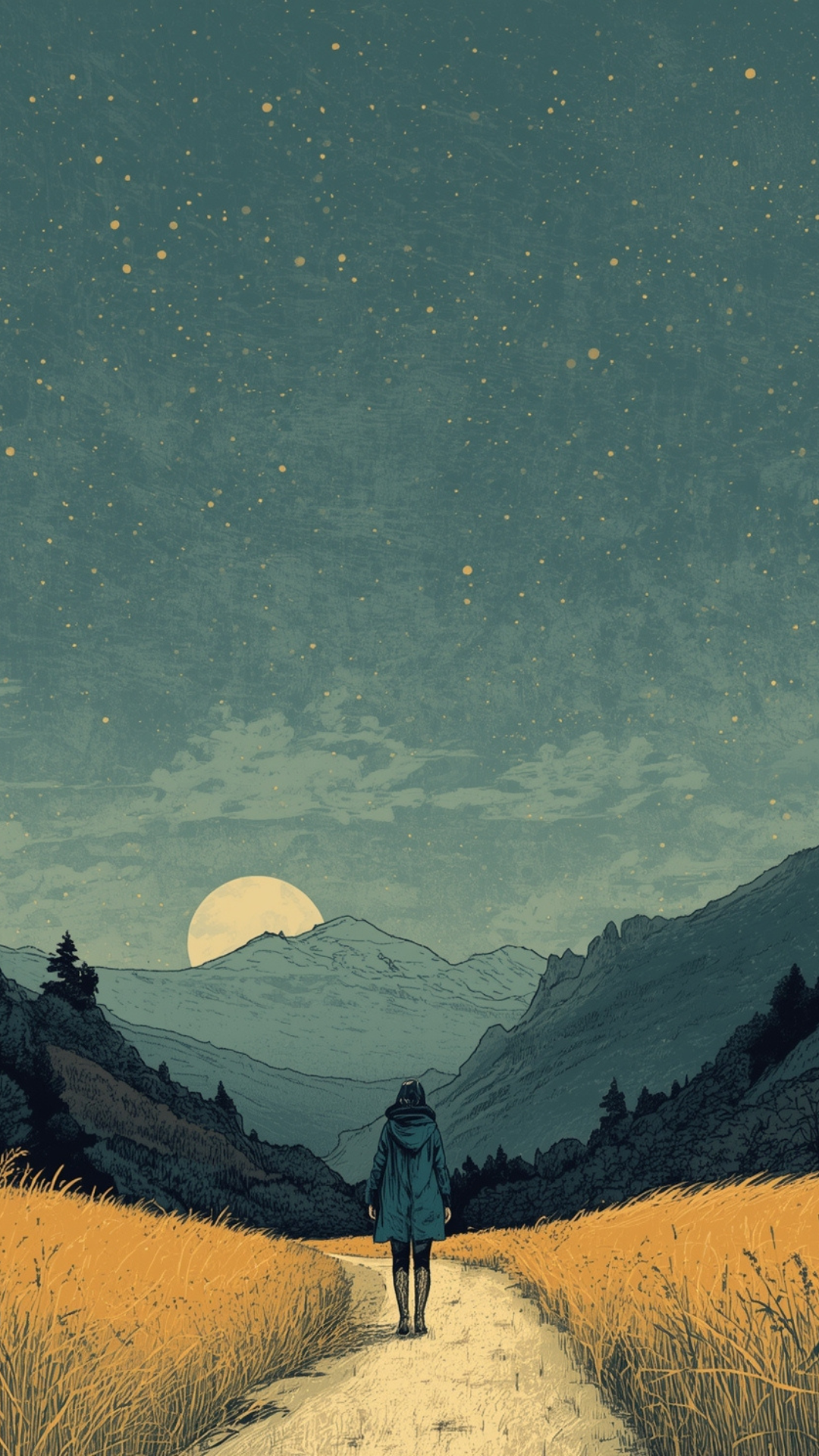 Mountains Under Stars