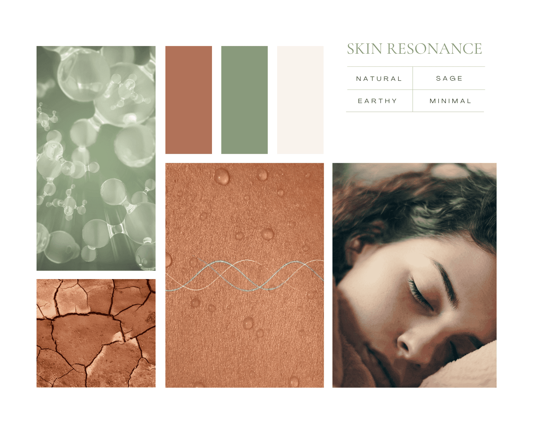 Skin Resonance website moodboard