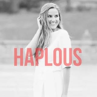 Podcast cover: Haplous Conversation graphic featuring simple typography and a white background.