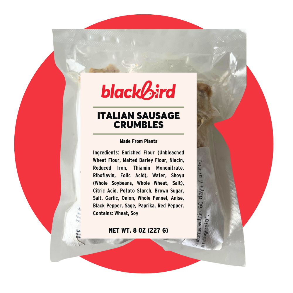 CHEF'S ITALIAN SAUSAGE CRUMBLES 8oz (12 PACK) — Blackbird Foods