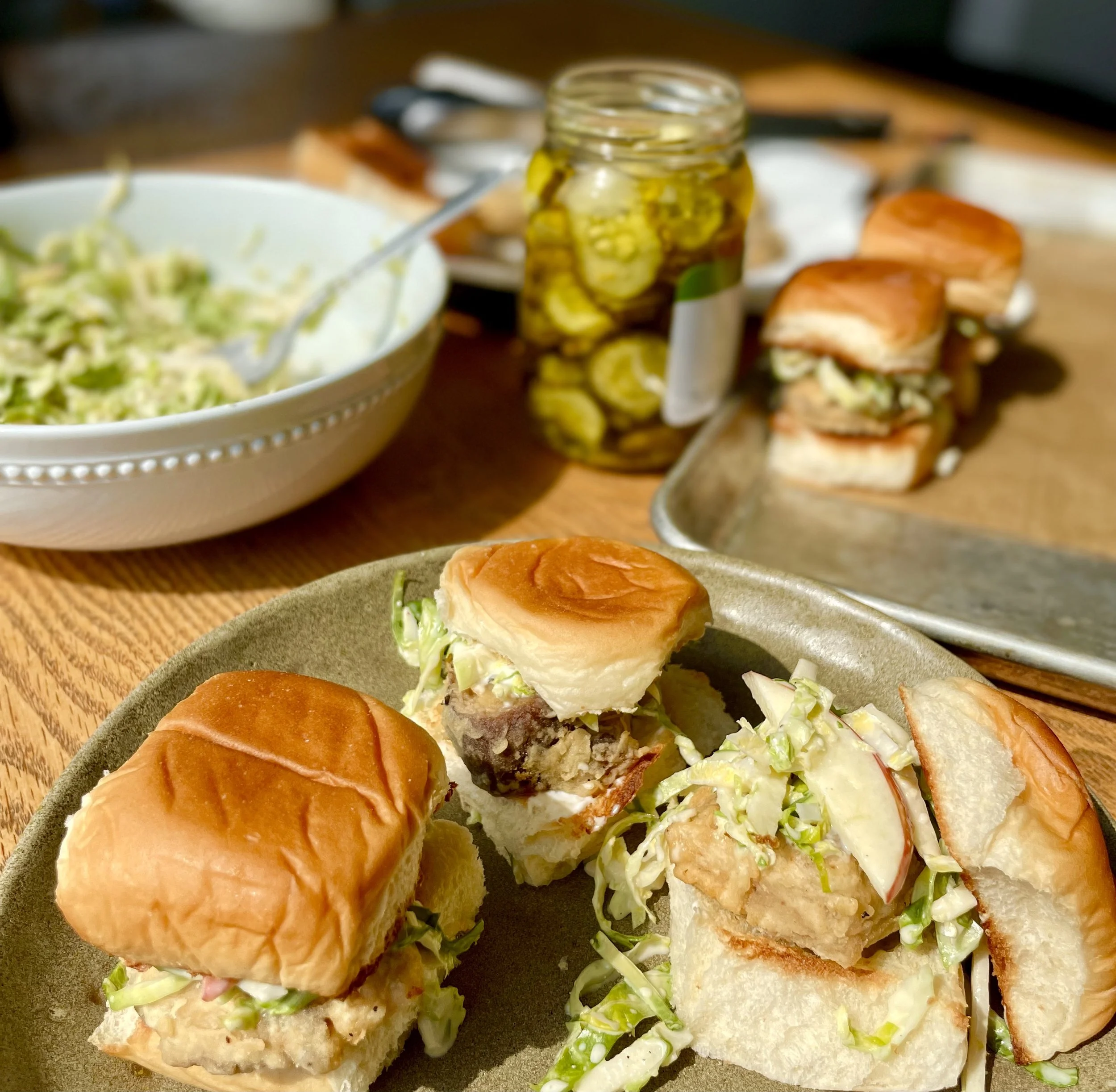 Fried Seitan Sliders — Blackbird Foods