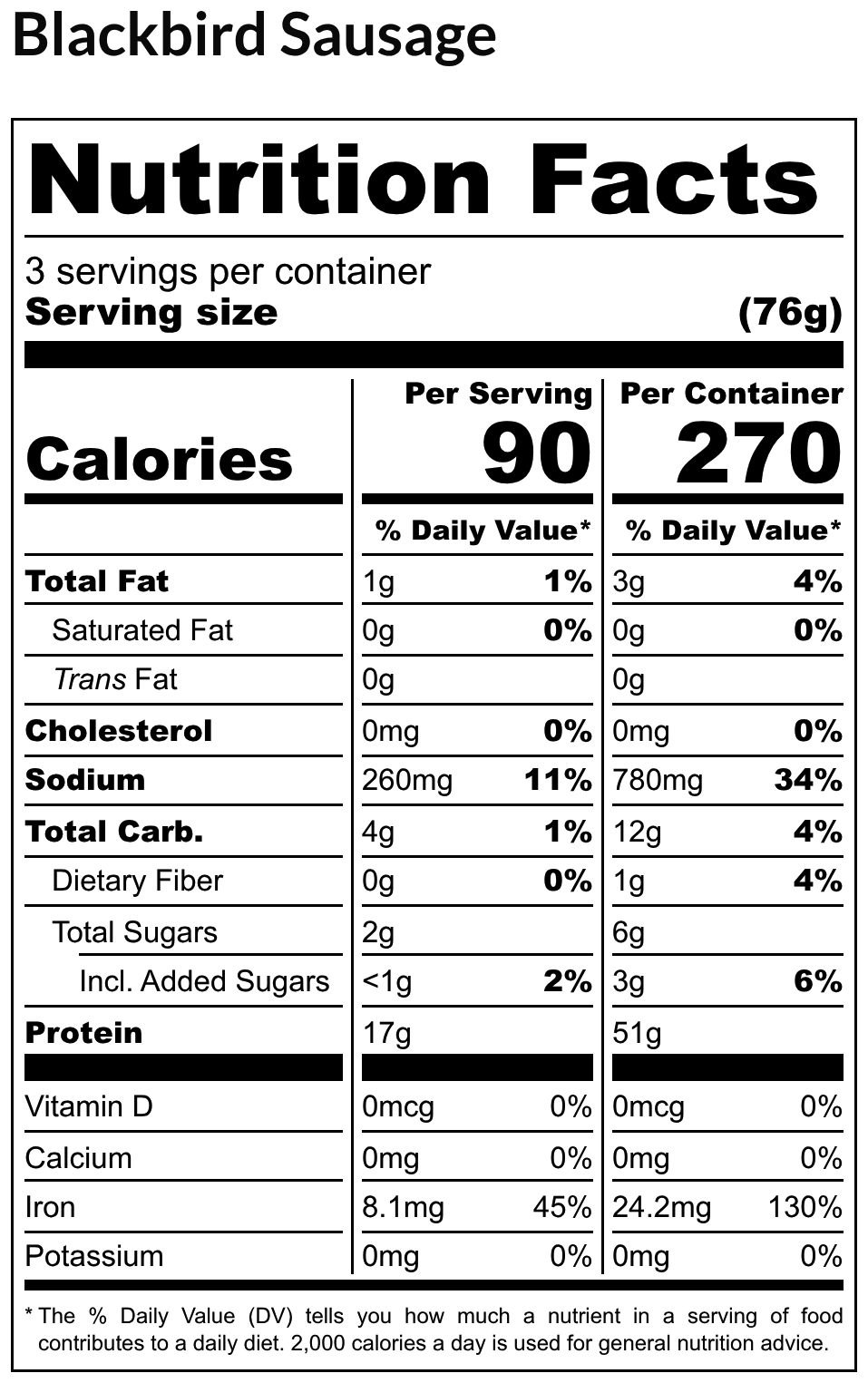 Blackbird Sausage - Nutrition Label (1).png