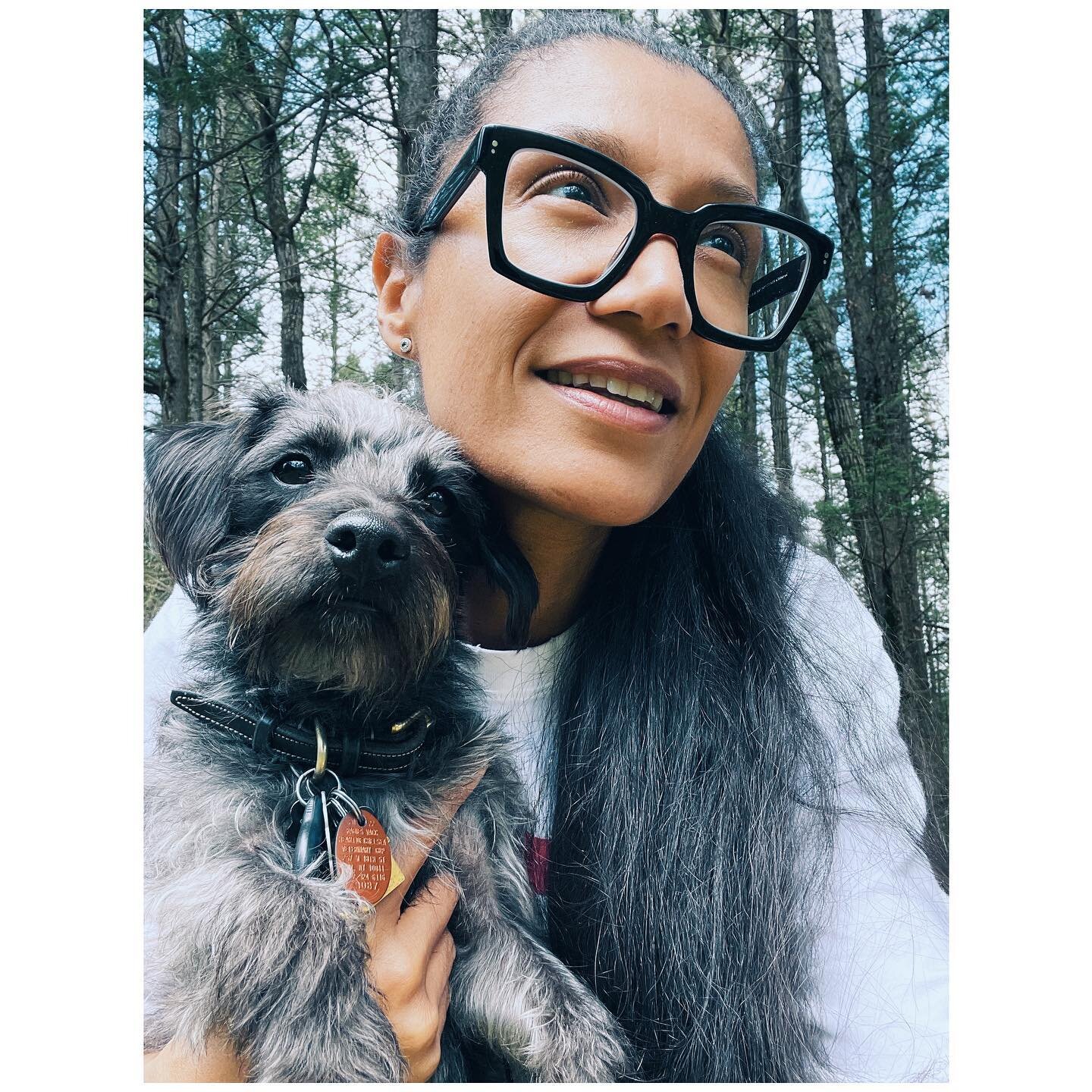 Loving my Sonia&rsquo;s in jet black eyeglasses. The perfect wide frame and super elegant for any occasions. Also Ollie approved. Thank you so much for the gift. 🤓💙💙 @warbyparker