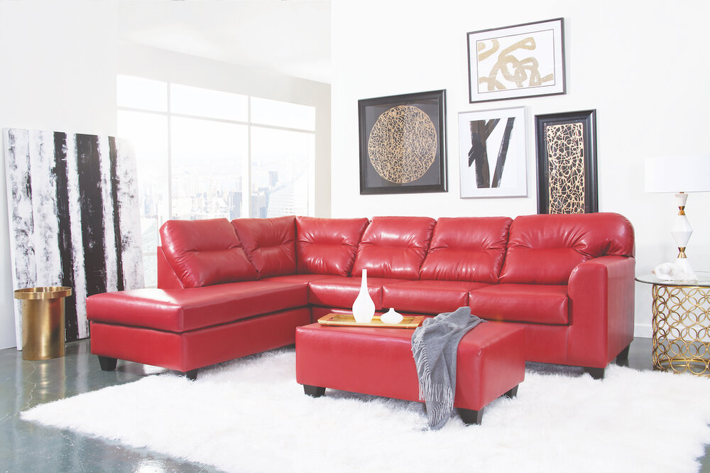 Oversized Leather Like Sectional Daniels Furniture Cleveland Bedford Euclid Garfield Heights Maple Richmond Mattress