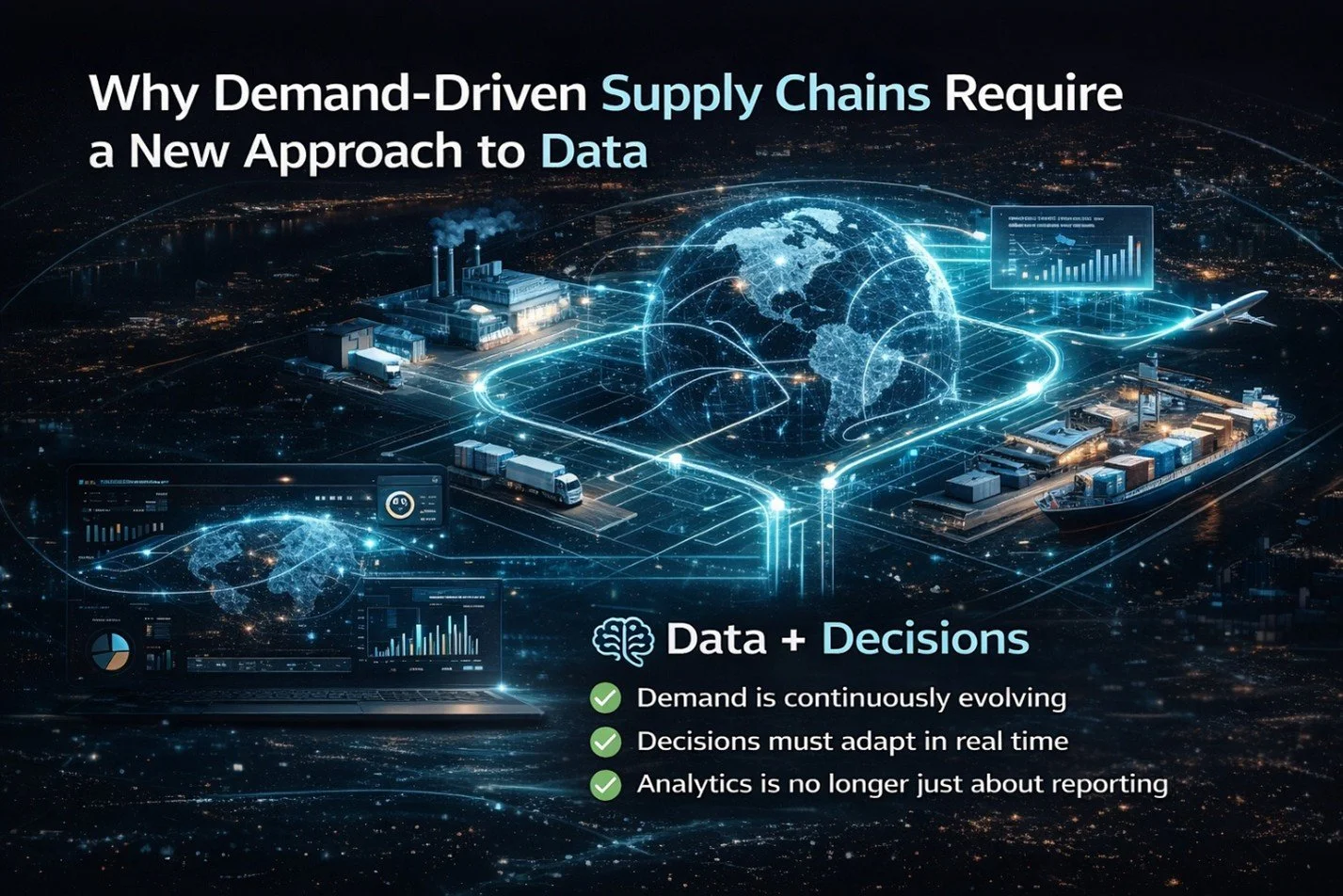 Demand-driven supply chain powered by data analytics, real-time decisions, and digital twin technology