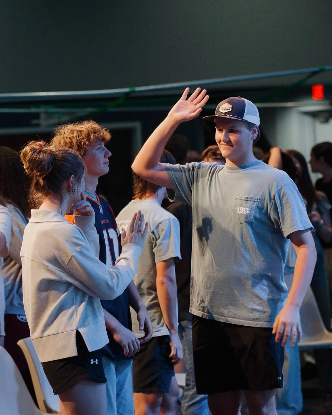 Wednesday Night Live = Free High Fives from Rooster🫸🫷🐔
&bull;
Bring a friend and join us in Passmore at 6:00 TONIGHT as we wrap up our Under Pressure Sermon Series, worship together, find out our new student of the week, and more! See you soon👀 
