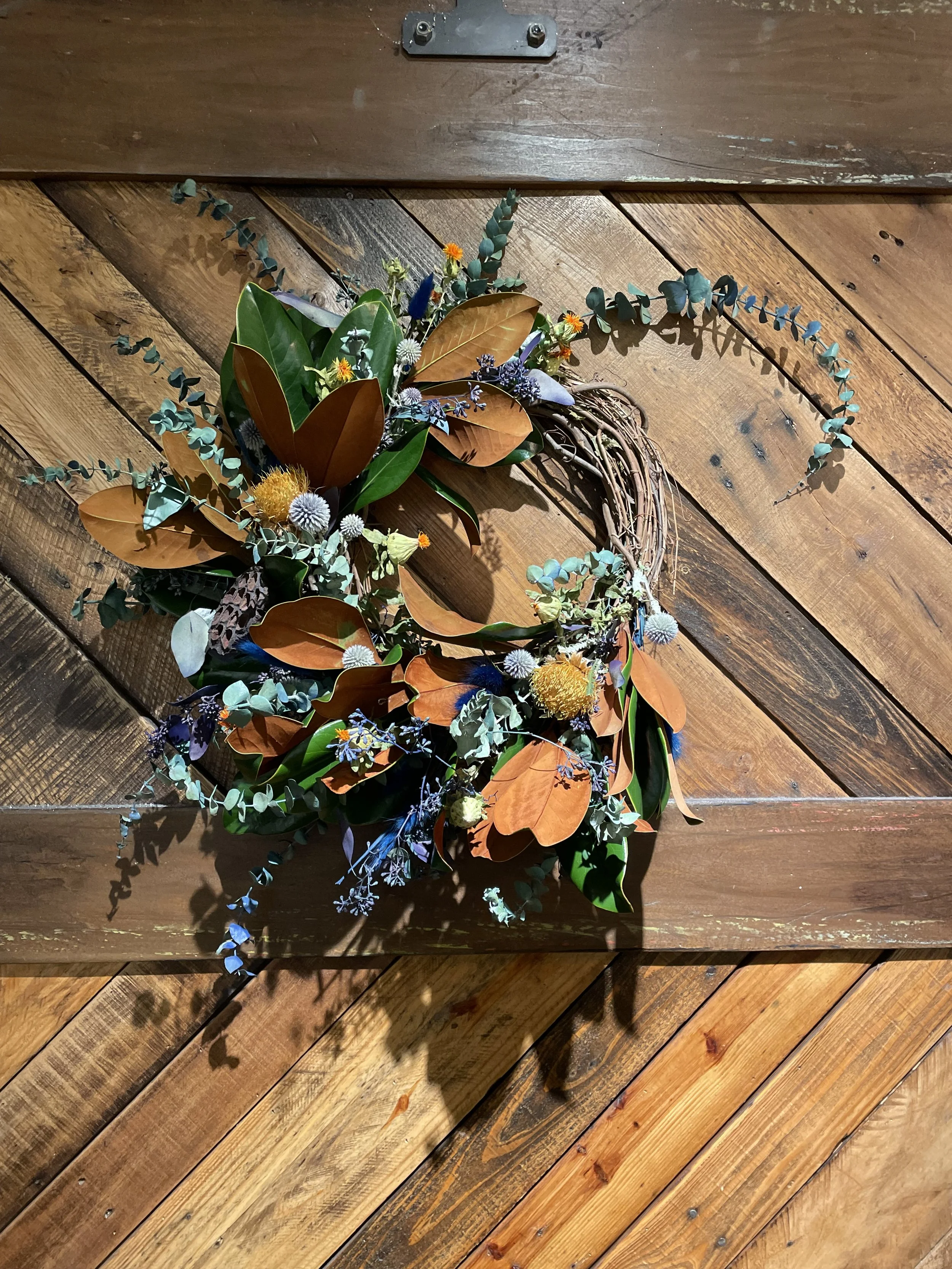 Eucalyptus, Magnolia, and Thistle