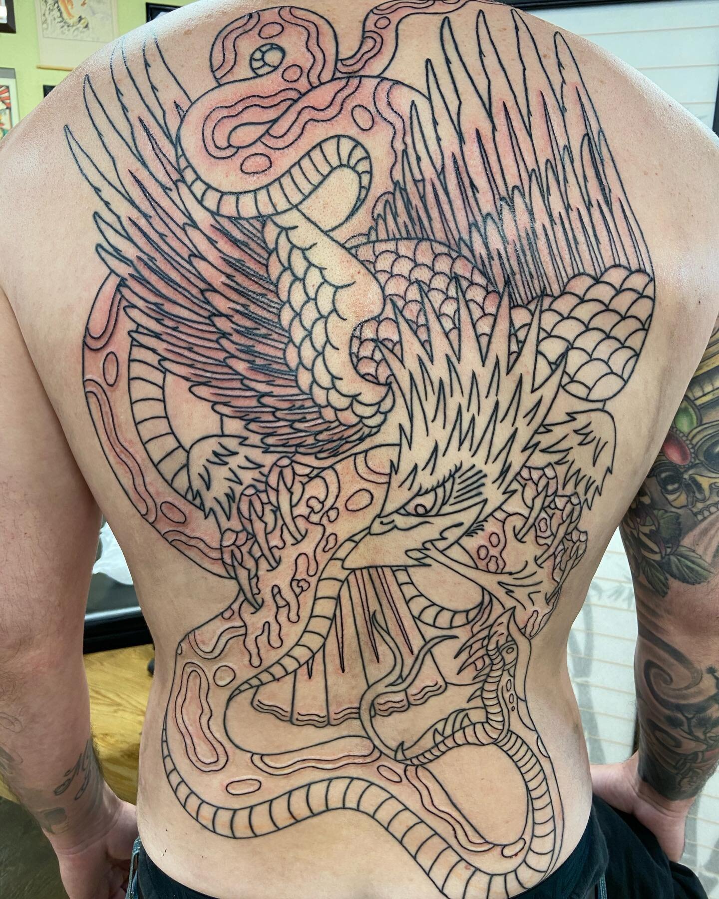 Back piece started by @noryanbaker Contact him to start a larger project. #ironandgoldtattoo #spokanetattoo #backpiece #spokane #spokaneart #spokanevalleytattoo #easternwashington #seattle #pullmanwashington