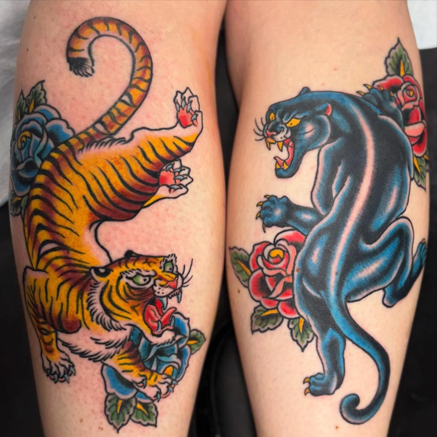 Big 🐈 🐈&zwj;⬛&rsquo;s by @thegirl_igt  Contact Kaya directly to set up your next tattoo appointment! #spokanetattoos #ironandgoldtattoo
