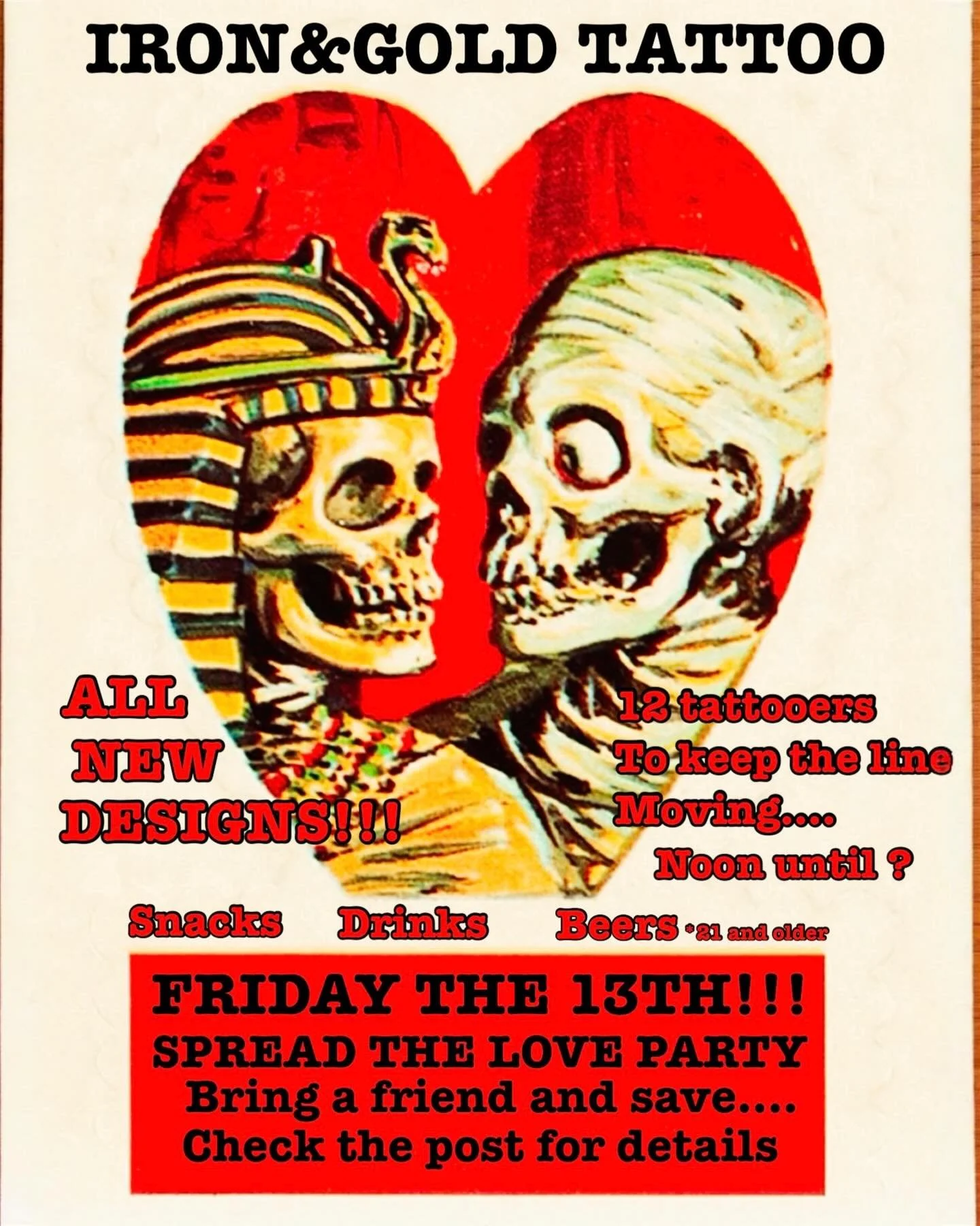 It&rsquo;s our first Friday the 13th of the year, and in Iron &amp; Gold fashion we are throwing a party! This time, we&rsquo;re switching it up with a Valentine&rsquo;s Day twist&mdash;spread the love and save.
All designs are already discounted to 