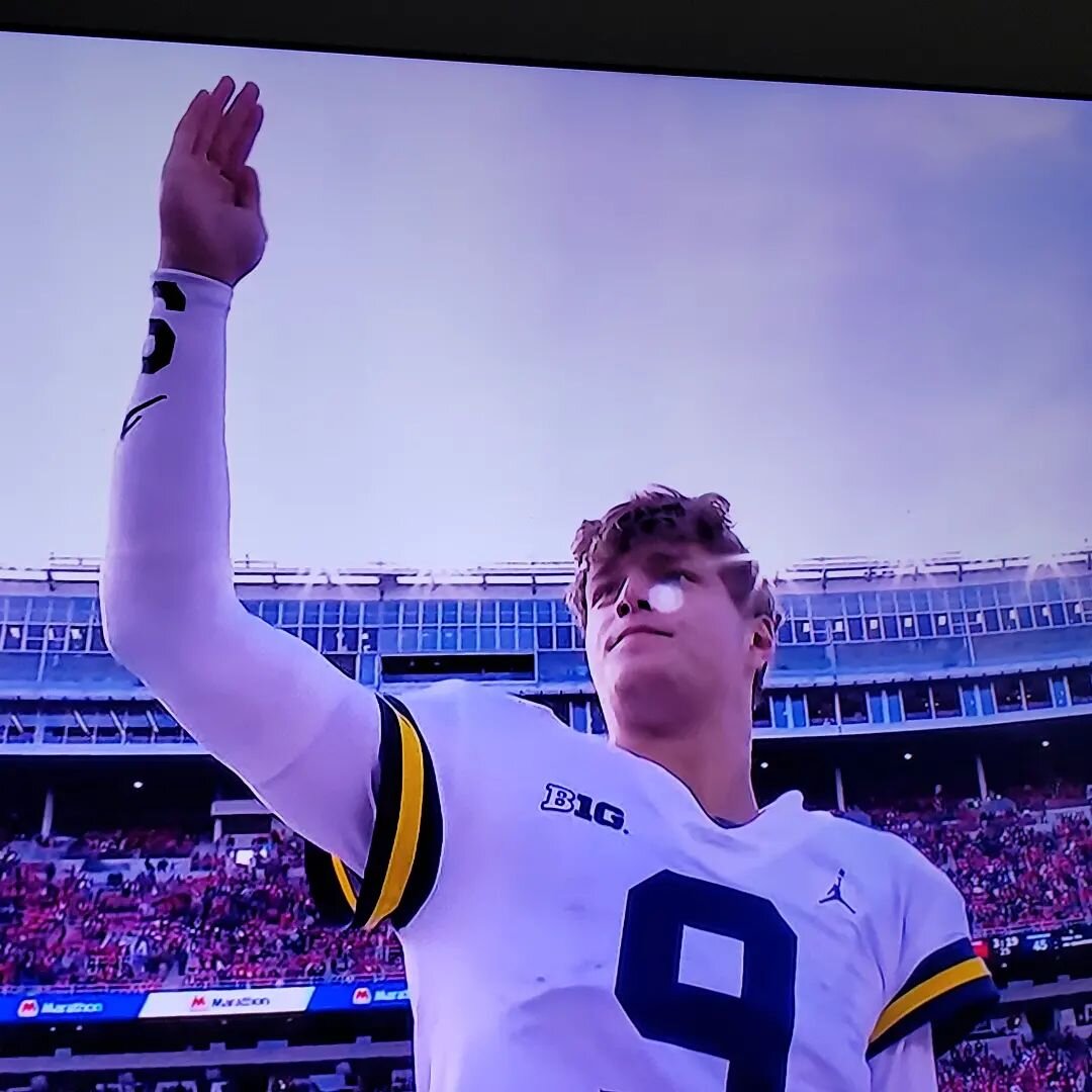 JJ McCarthy Waving bye-bye, baby OSU!!!😎🏈💙💛 #GOBLUE
