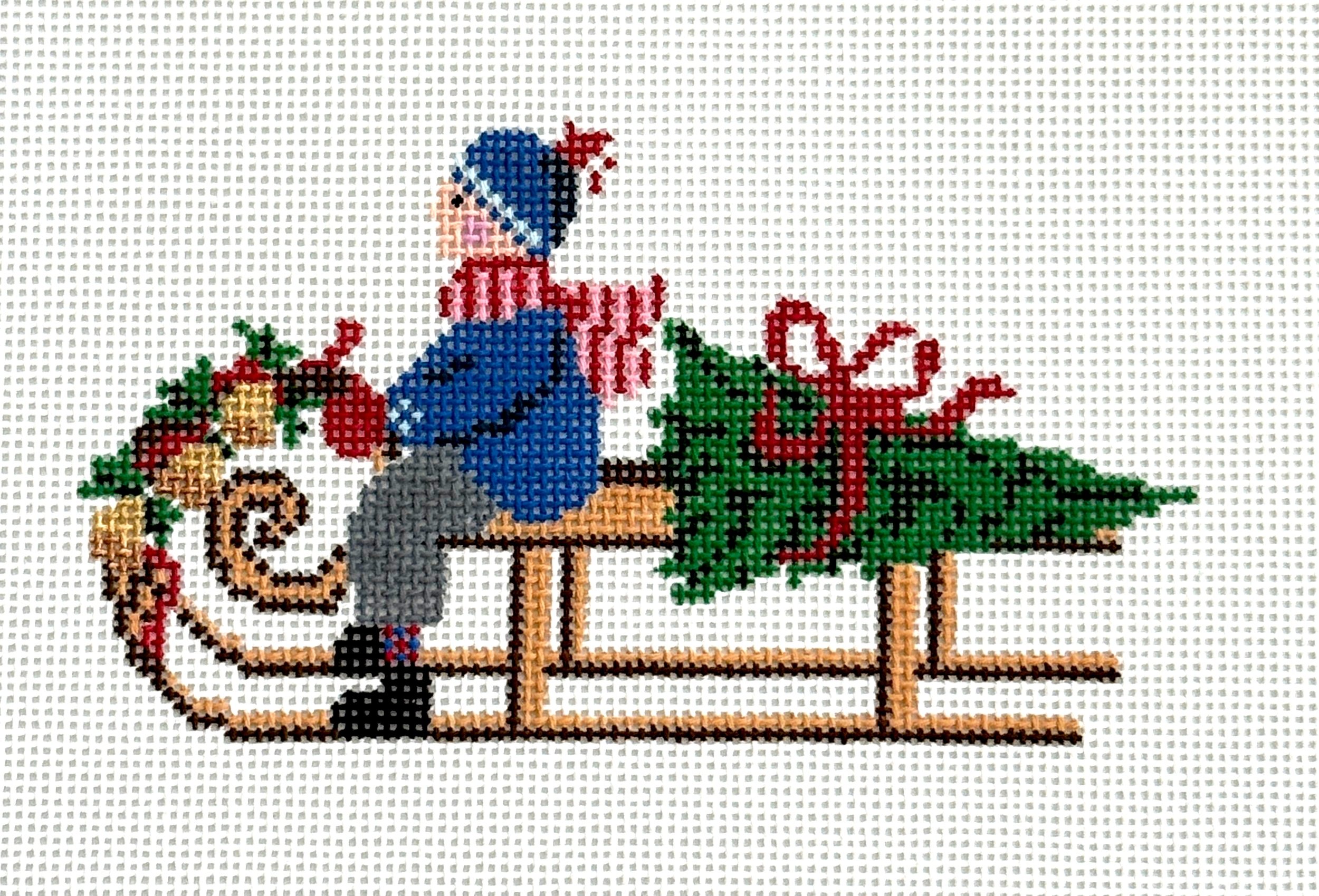 Festive Sled Boy