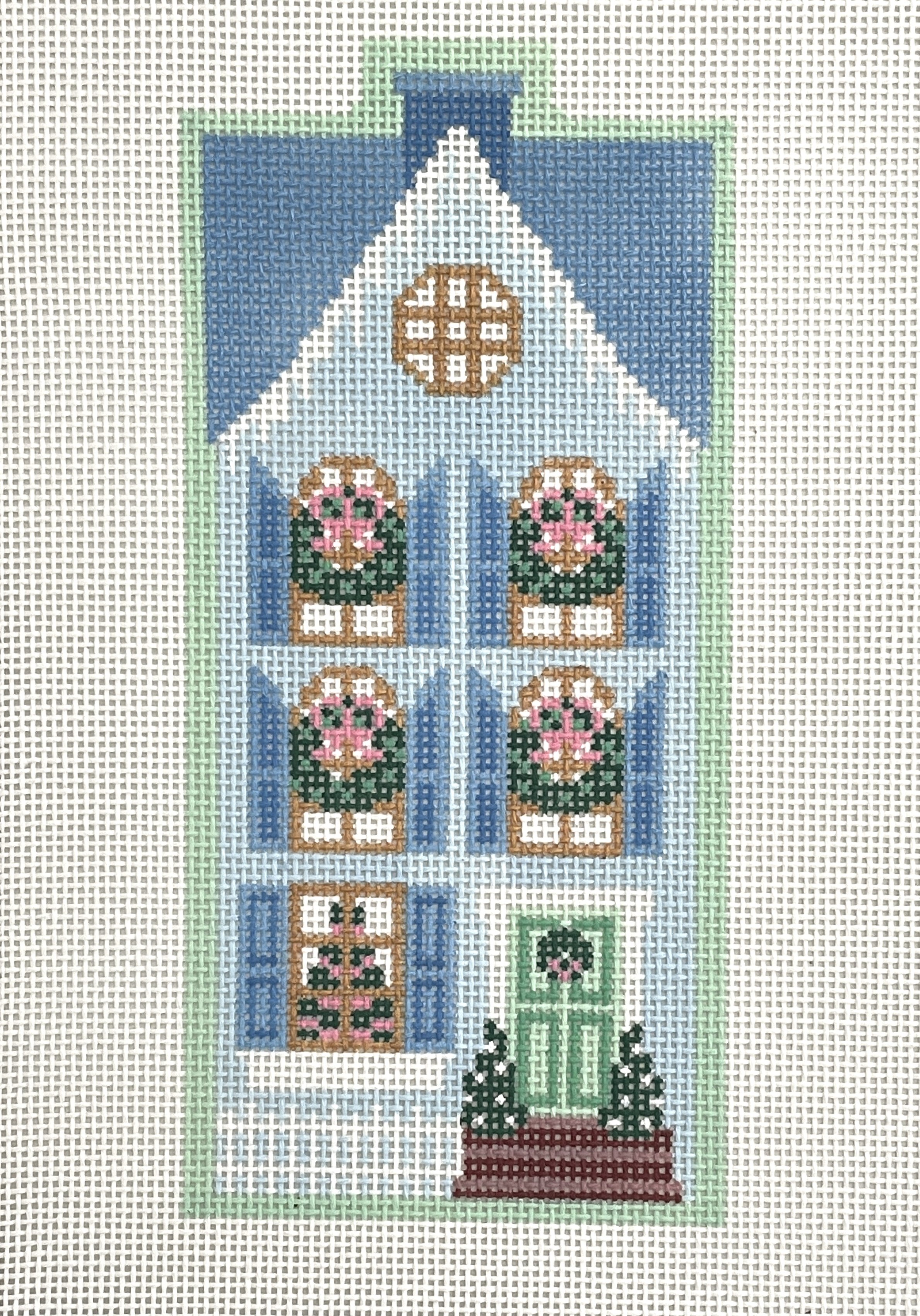 Le Point Christmas Village - Blue Row House.jpeg