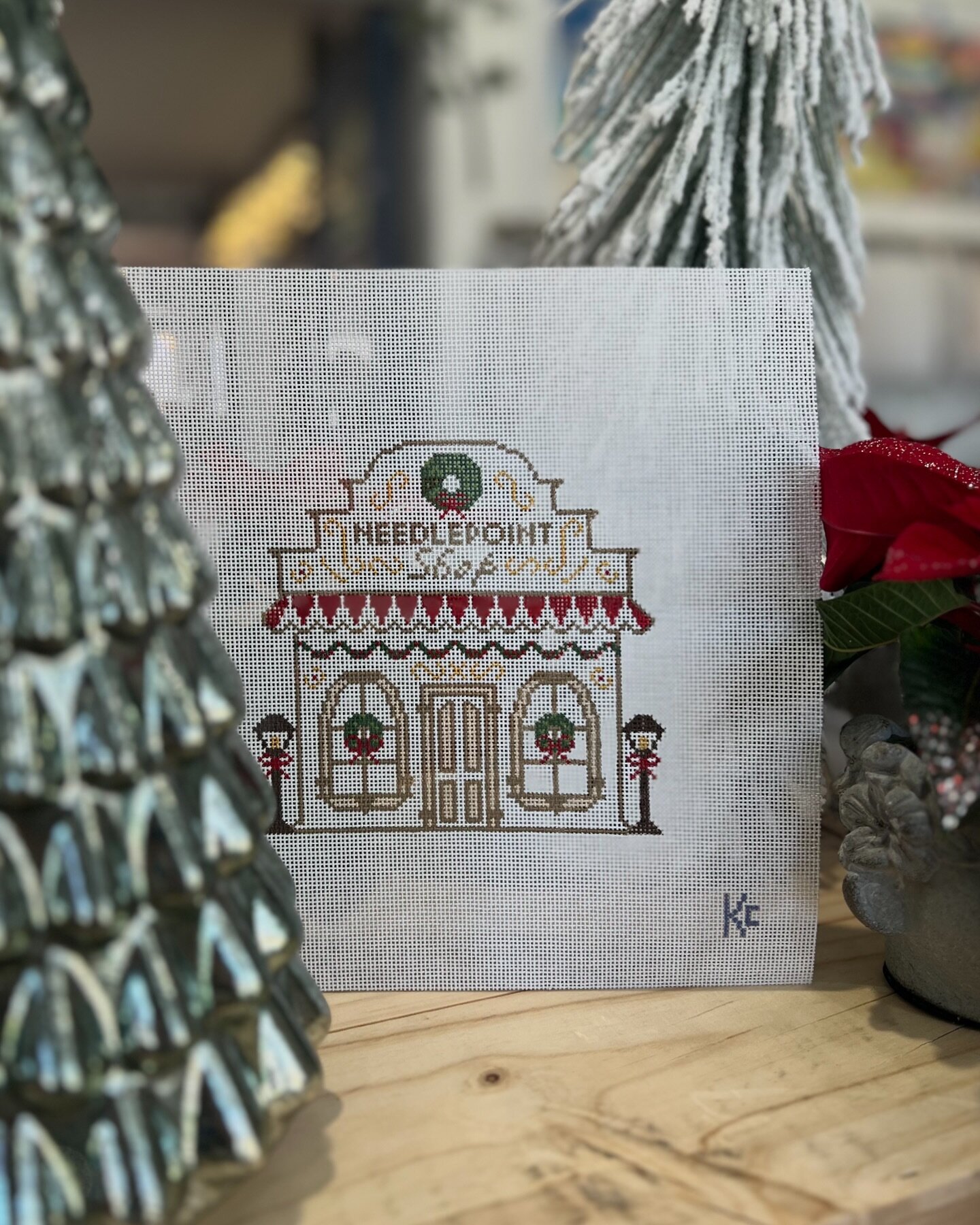 It&rsquo;s time to start deciding what you want to stitch for next Christmas! We think this needlepoint shop (part of a larger village) is the perfect piece to start with.