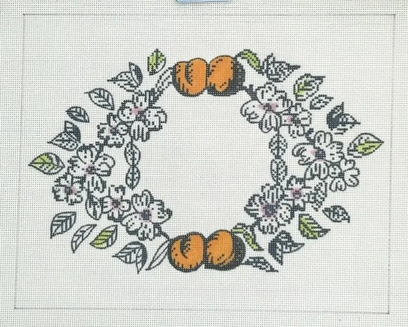 Dogwood and Peaches Monogram
