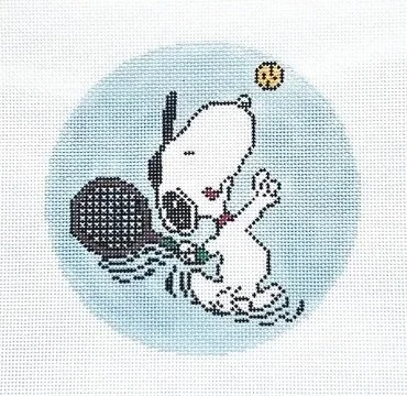 Snoopy Serving Tennis