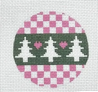 Trees with Pink and White Checks