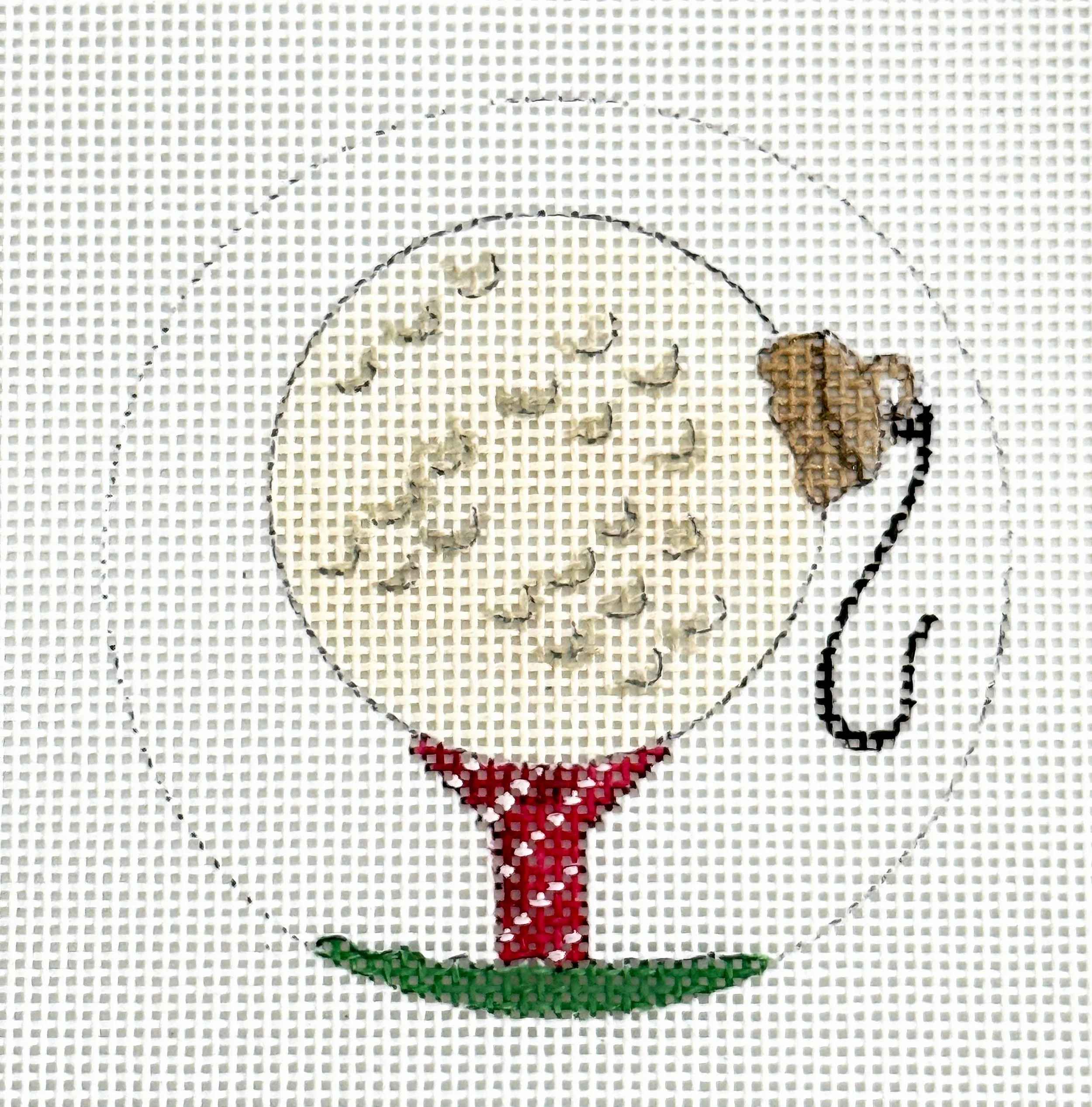 Golf Ball on Tee Ornament