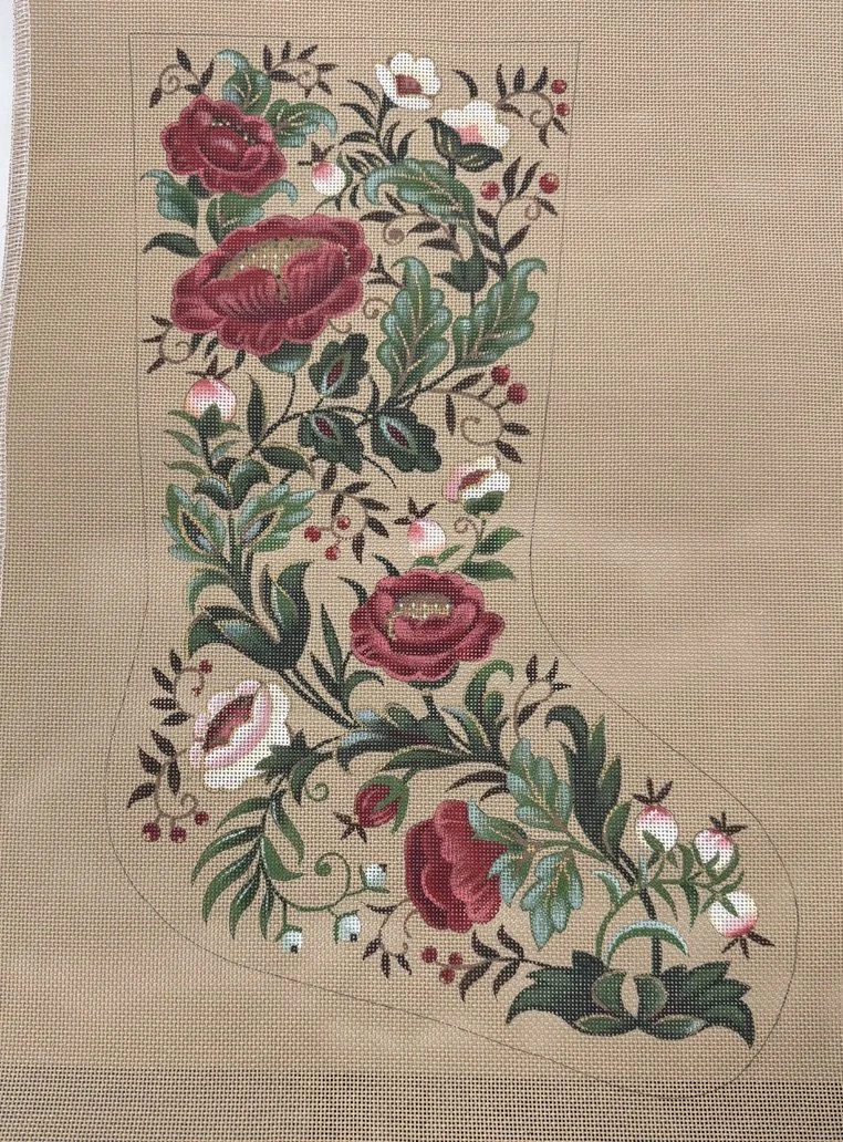 Christmas Floral Stocking