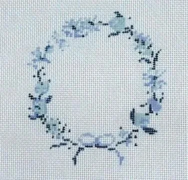 Blue Floral Wreath