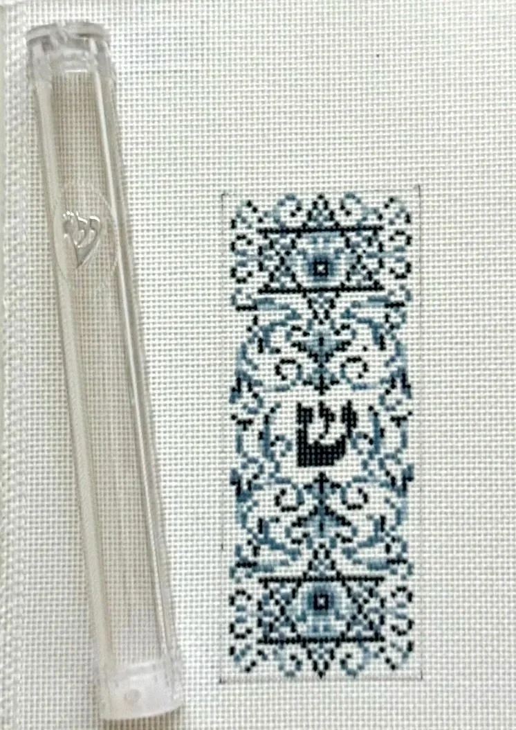 Transferware Mezuzah