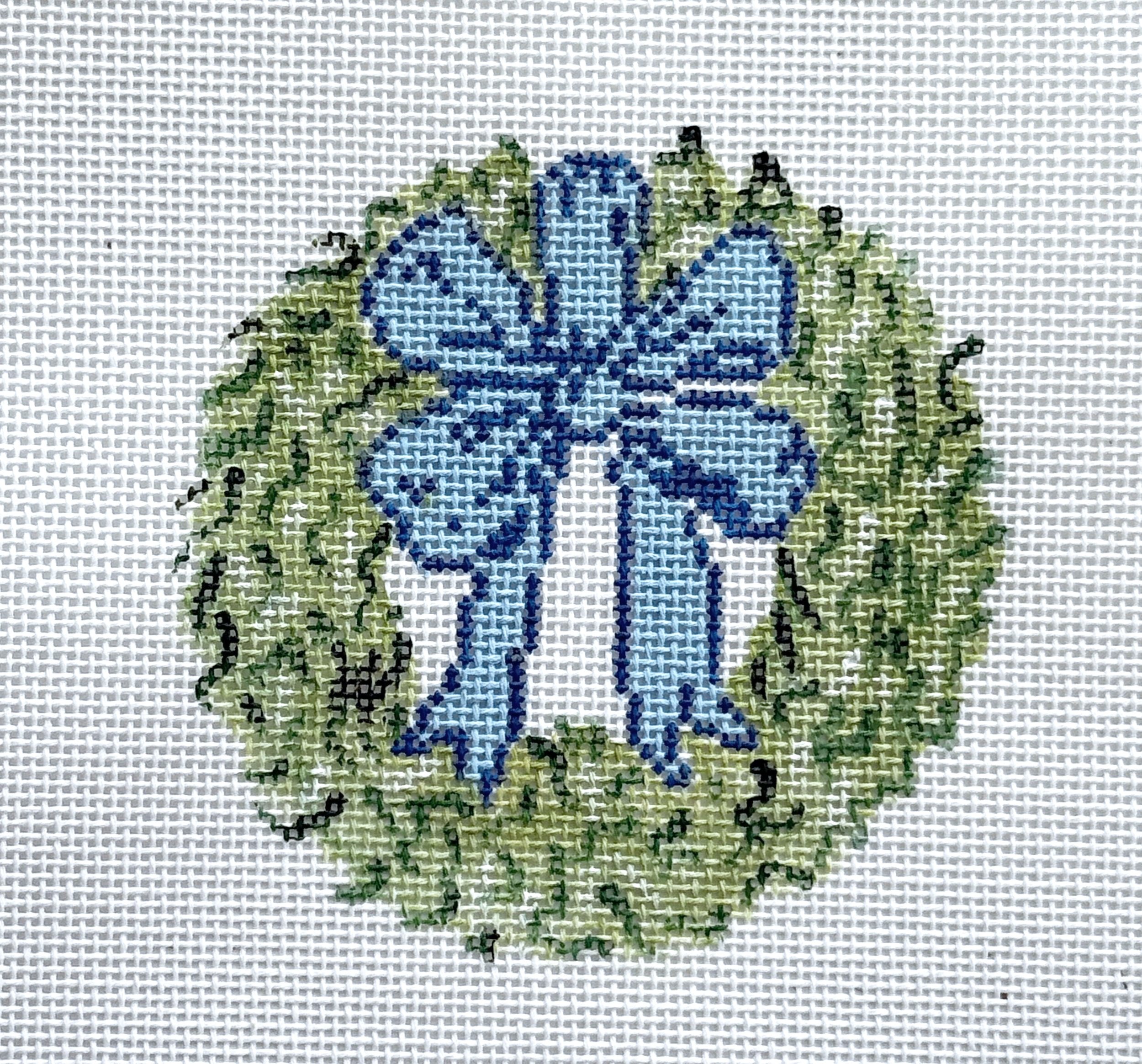 Wreath with Blue Bow