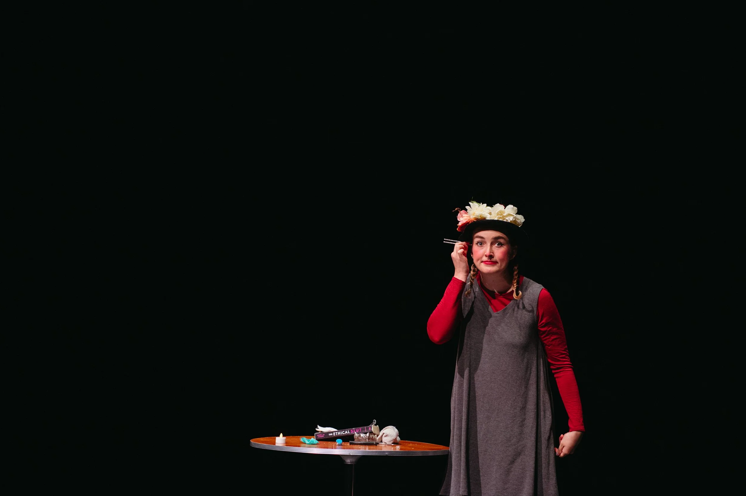 Eggla at Play the Fool Chaos Cabaret, 2025. Photo by Brianne Jang of BB Collective