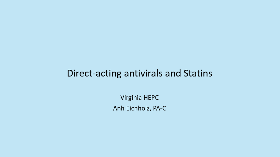 OCTOBER 2025 PRESENTATION: Direct-Acting Antivirals and Statins